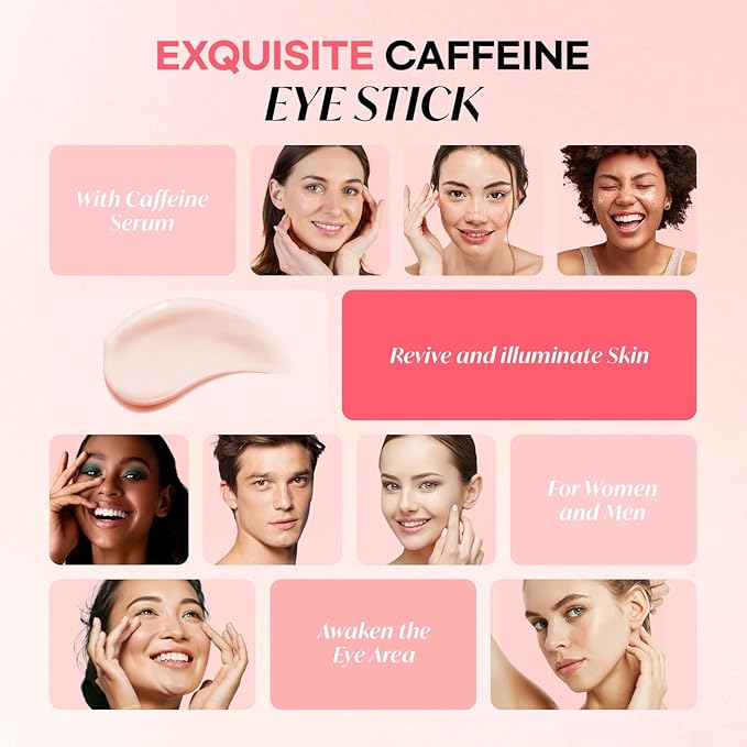 CITYGOO Caffeine Eye Cream Stick: Anti-Aging Firming & Moisturizing Balm for Dark Circles Puffiness & Eye Bags - Travel-friendly for Women (Caffeine Eye Cream, 1pcs)