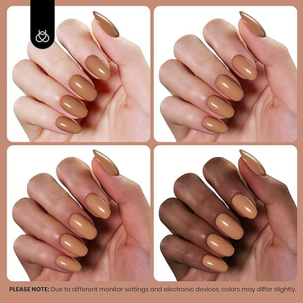 beetles Gel Polish Hema Free Brown Gel Nail Polish Soak Off Uv LED Nail Lamp 15ml DIY Home Manicure Salon Gift for Women Beyonce Caramel