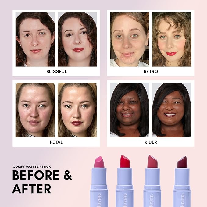 Clover Comfy Matte Lipstick | Non Drying Lipstick, Moisturizing And Lightweight, High Pigmented Lipstick | Cruelty-Free & Vegan Lip Makeup | Shade - Bunny
