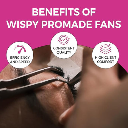 Eyesy Lash 500 Wispy Promade Fans - 9D 0.05 Size 9mm Curl CC - Natural Wispy Lashes Loose Premade Lash Fans for Eyelash Extensions Handmade Pre Made Eyelashes for Spiky, Volume, Natural Look