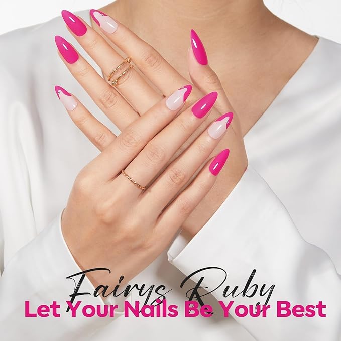 modelones Hot Pink Nail Polish, 15ML Bright Pink Quick Dry Nail Lacquer Strengthener Long Last Shine Fingernail Toe Nail Art DIY Valentine's Day Manicure Gift for Women Girls