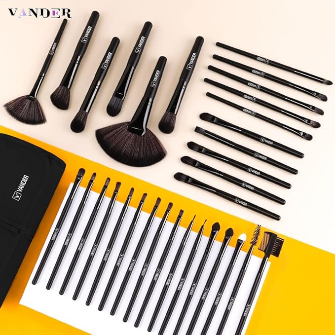 Make up Brushes, VANDER Professional 32pcs Makeup Brush Set, Makeup Brushes Set Foundation Blending Cosmetic Brush Set Kit,Black