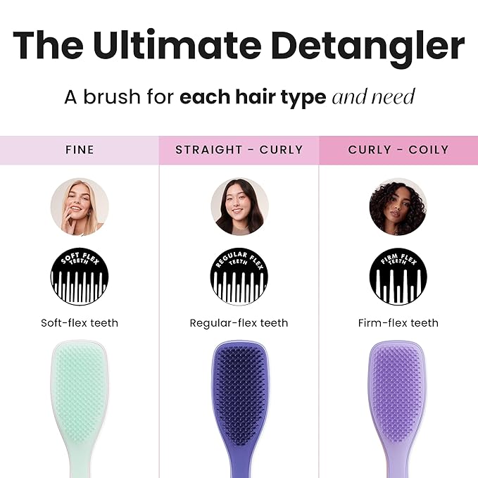 Tangle Teezer Ultimate Detangler Brush for Wet & Dry Hair, Eliminates Knots & Reduces Breakage for All Hair Types, Amazon Exclusive Lilac Purple