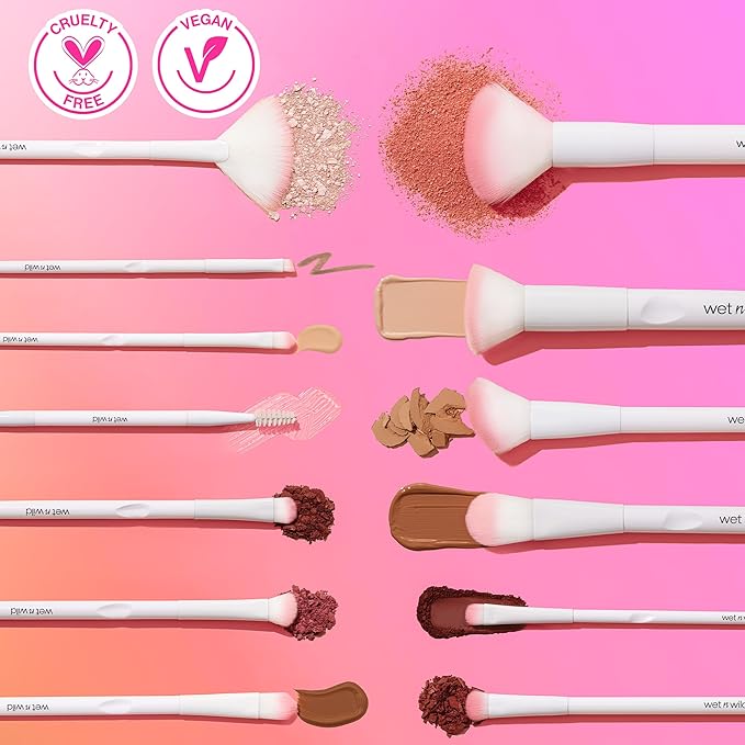 wet n wild Foundation Brush, Densely-Packed Synthetic Fiber Bristles for Liquid, Cream & Powder, Ergonomic Handle for Comfortable Control