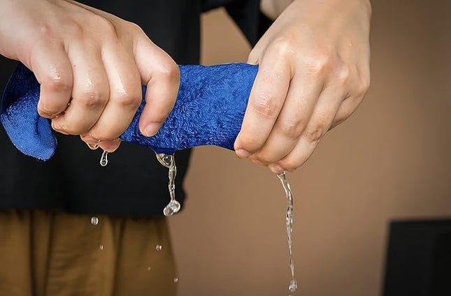 Softolle 100% Cotton Washcloths 24 Pack (12x12 Inches) Soft, Highly Absorbent Washcloth, Face Towels, Wash Cloths for Face, Ring Spun, Bulk Pack (Royal Blue)