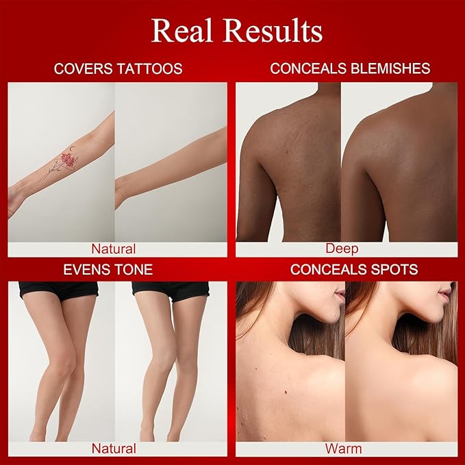 Body Coverage Perfector - Tattoo Cover Up Makeup,Body Foundation,Waterproof No Transfer Leg & Body Makeup (Fair)