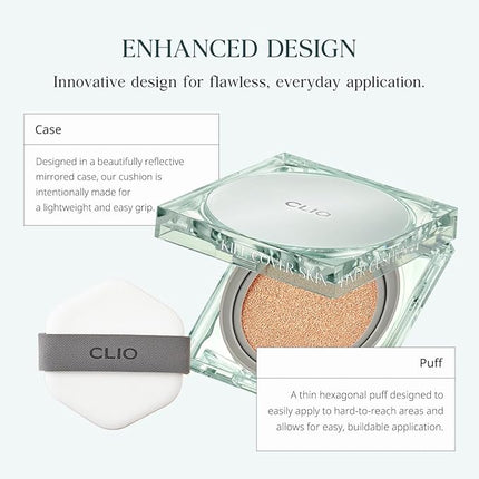 CLIO KILL COVER SKIN FIXER CUSHION (Advanced Version) (23N GINGER, [Refill Included])
