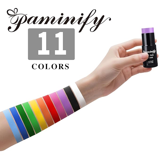 Black Face Paint Stick,Water-Based Black Body Paint Stick,Washable Full-Coverage Halloween Face Painting for Skeleton Skull Zombie Joker Clown Goth Cat Costume,SFX Makeup for Cosplay,1.06 OZ