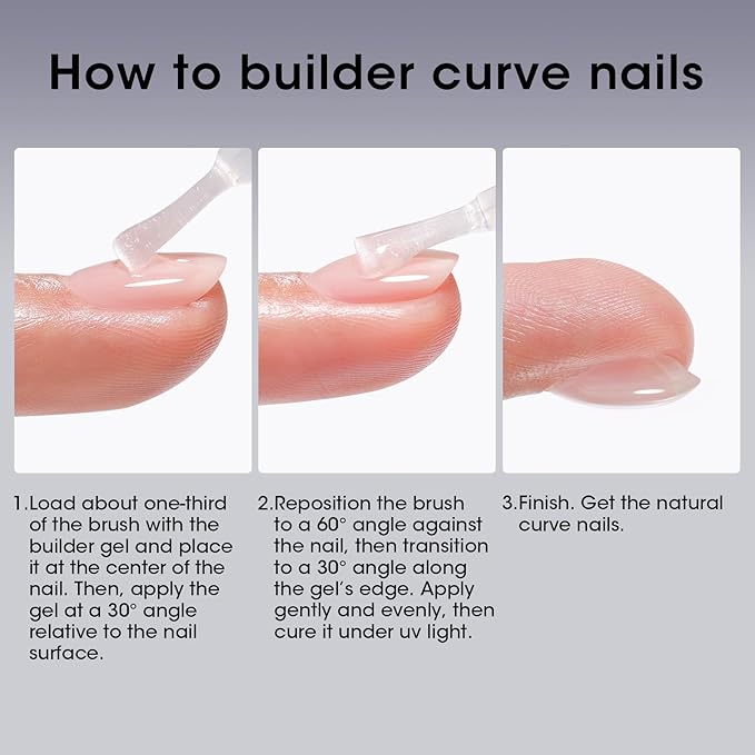 Gellen Salon-Grade Builder Gel for Nails, 5 in 1 Hema Free Clear Builder Gel for Nail Apex Strengthener 20ml Clear Builder GelNail Polish in Upgraded Bottle U V Cured for Home DIY