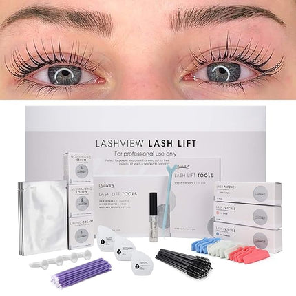 LASHVIEW Lash Lift Kit,Lash Lift,Professional Eyelash Perm Kit,Liquid Set,Semi-Permanent,Curling Perming,Wave Lift Extension Perm Set