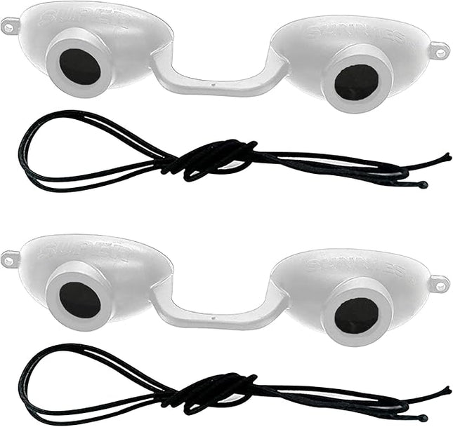 Super Sunnies Flex UV Eye Protection, FDA Compliant Tanning Bed Goggles, Red Light Therapy Glasses, 2 Pack