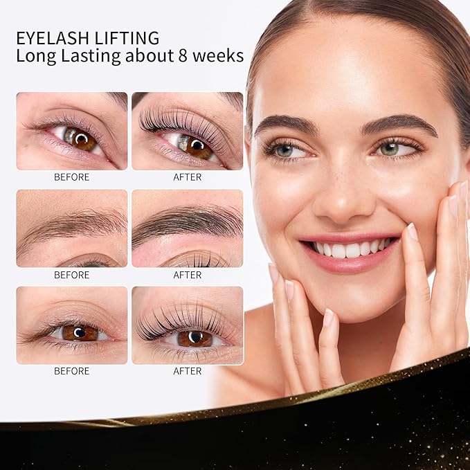 DONG RHYME Lash Lift Kit - Plant Extract Eyelash Lift Kit, Professional Salon Grade 2-in-1 Lash and Brow lamination kit, Precise Press Bottle Eyelash Perm Kit