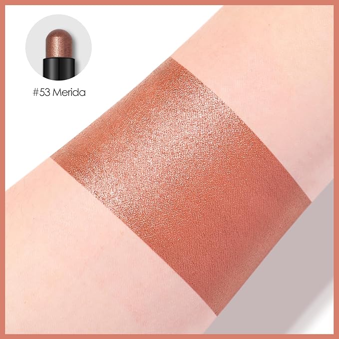 FOCALLURE Shimmer and Matte Cream Eyeshadow Stick,Smooth Brilliant Eye Brightener Pencil for Women,Long Lasting Waterproof Eye Shadow and Liners Makeup,Merida