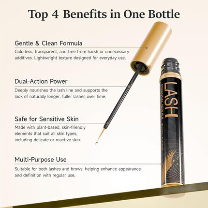 WM WESTERN MIRACLE Eyelash Serum for Longer, Thicker Lashes - Enhances Natural Lashes, Extensions & Brows - 1 Pack