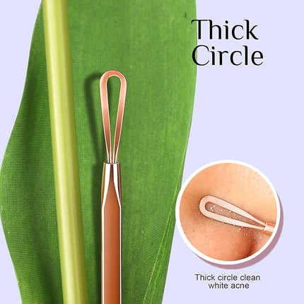 Teenitor Pimple Popper Tool, Blackhead Remover Tools, Comedone Extractor Tool Acne Tools, Pimple Extractor Tool, Blackhead Extractor Tool, Black Head Remover for Face Tool Rose Gold