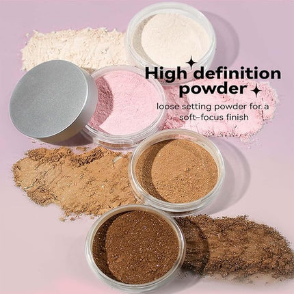 Shimmer Finish Setting Powder,Pink Translucent Setting Powder,Oil Control,Waterproof,Makeup Finishing Long-Lasting,Shimmer Powder for All Skin Types,Kimchi Setting Powder,Face Powder Makeup