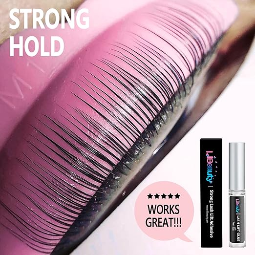 Libeauty Lash Lift Glue 2 Pcs Eyelash Lifting Adhesive Stron Sticky Eyelash Glue for Lash Perm or False Eyelashes and Dissolves Quickly in Water