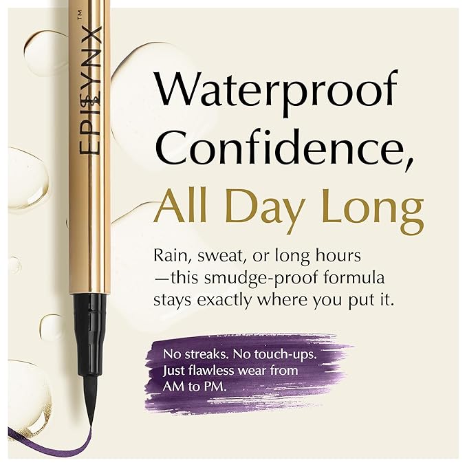 Waterproof Eyeliner - Smudge-Proof Liquid Eyeliner Pen with Precision Tip for Smooth, Long-Lasting Application - Vegan, Hypoallergenic & Gluten-Free Eye Liner - 2mL Purple
