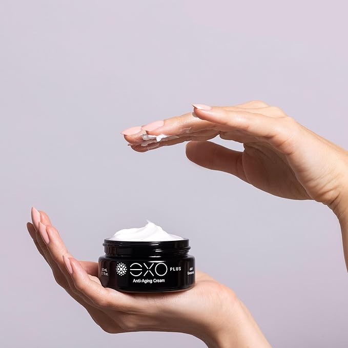 EXO PLUS™ by Exoceuticals Anti-Aging Cream with Exosomes - Hyaluronic Acid, Aloe - Luxury Beauty Face Moisturizer for Sensitive Skin - Premium Hydrating & Firming Exosome Skin Care | 50ML | 1.7 fl oz