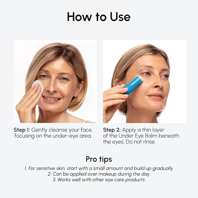 MAREE Under Eye Balm Stick Hydrating - Retinol Caffeine Under Eye Brightener Stick for Older Women - Collagen Under Eye Cream for Dark Circles & Wrinkles - Skin Care Treatment Moisturizer