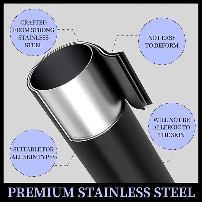 Teenitor Blackhead Remover Tools, Pimple Popper Tool Kit, Ingrown Hair Tweezers, Precision Tweezers, Surgical Grade Blackhead Extractor Pimple Extractor, Black