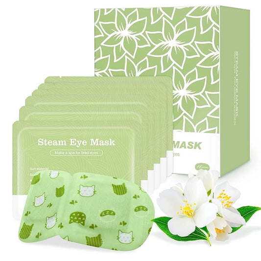 Jekeno Steam Eye Mask, 16 Packs Eye Masks for Dry Eyes, 40-60 Minutes Self Moist Warm Compress Heated Disposable Mask for Sleep, Spa Relaxing Trip Gifts, Travel Essentials for Women Men