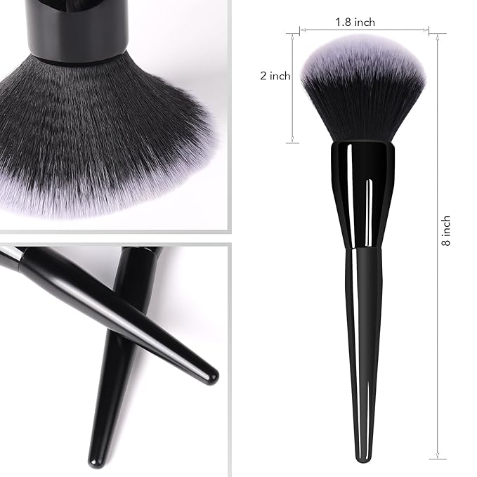 Large Powder Brush: Luxurious Foundation Brush, Professional Makeup Brush For Blending Liquid, Cream and Flawless Powder, Buffing, Blending, Vegan Makeup Tool With Cruelty-Free Bristles