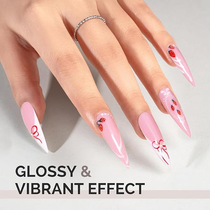 MelodySusie 0.5fl oz Cloud Pink Gel Nail Polish, Nails Soak Off UV LED Baby Pink Gel Polish Gift for Women Nail Art Manicure Salon DIY Nail Design Decoration at Home-A2608