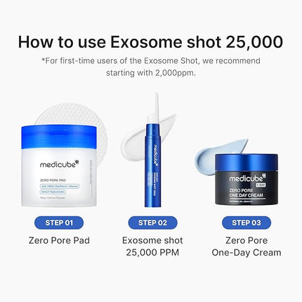 medicube Exosome Shot Zero 25,000 PPM Spicule Facial Serum | Liquid Skin Booster Serum | Exosome, AHA+BHA+PHA | Pore Care, Dead Skin Cells, Skin Texture | Korean Skincare, 0.43 fl.oz