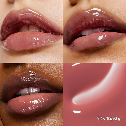 Laka Fruity Lip Glotioner, 10ml/0.33 fl.oz, Lip Gloss with High Shine Vivid Colors, Jelly tip for Hygienic & Easy Application, K-Beauty (#705 Toasty)