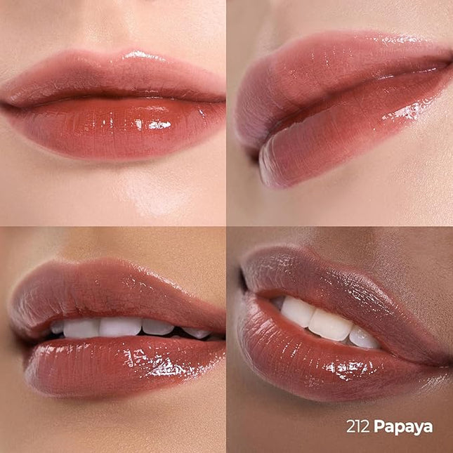 Laka 24HR Bonding Glow Lipstick, 3.7g/0.13oz., Long Lasting High-Shine Lipstick with Rich Color & Glassy Finish (#212 Papaya)