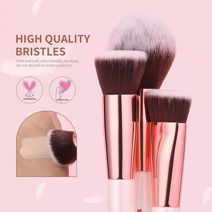 DUcare Makeup Brush Set Professional 27Pcs Makeup Brushes Premium Synthetic Kabuki Foundation Blending Face Powder Blush Concealers Eye Shadows Make Up Brushes Kit White