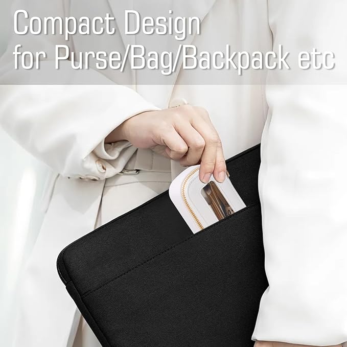 Small Travel Makeup Bag brush holder,Clear Makeup Bag Cosmetic Bags with Zipper,Waterproof Clear Toiletry Bag Makeup Brush Bag Travel Case for Women