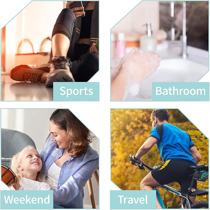 Tekson Travel Bottles Empty 2oz (10 PCS), Plastic Travel Size Cosmetic Container, TSA Amber Squeeze Bottle for Shampoo, Conditioner (Flip Cap)