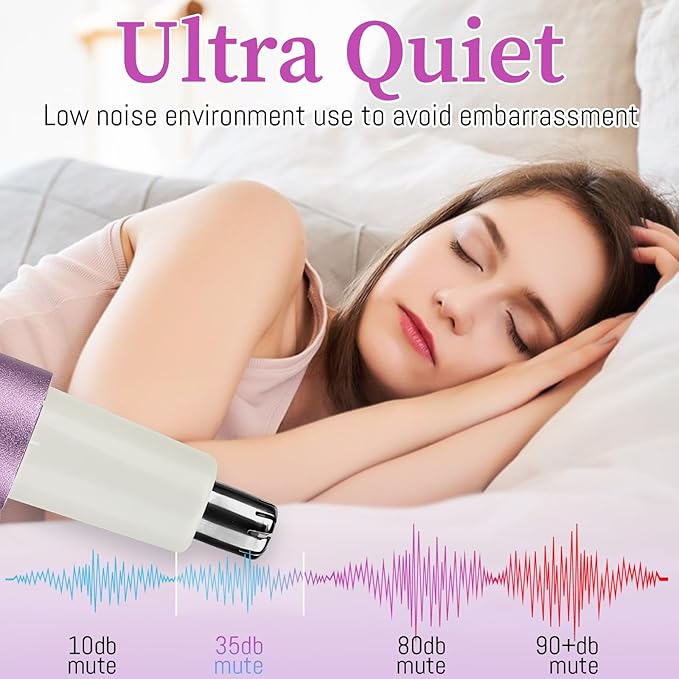 Nose and Ear Hair Trimmer for Women Men,2 in 1 Painless Eyebrow Hair Trimmer with USB Rechargeable,Portble Waterproof Facial Hair Removal with Dual-Edge Blades for Smoother Cutting (Purple)