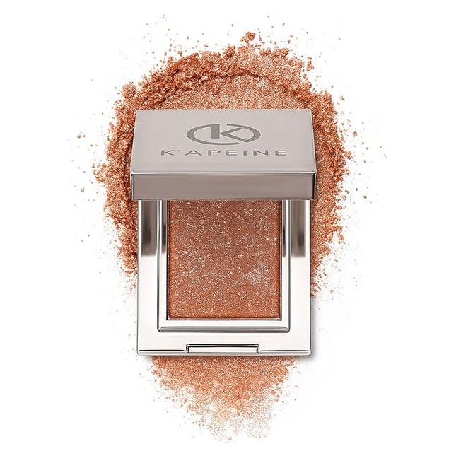 K'APEINE Single Glitter Eyeshadow, Sparkling Eyeshadow Highlighter Brown Metallic Eye Shade Blendable Shimmer Makeup Palette High Pigment Eyes Glitter for Everyday Special Occasions (0.141 oz)-02#