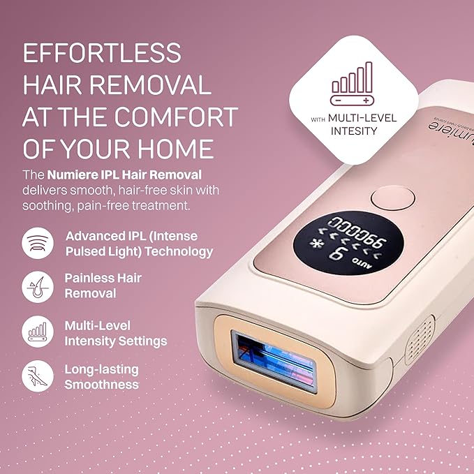 IPL Hair Removal Device for Women & Men – Laser Hair Remover Machine for Body, Legs & Armpits – Painless Handheld Shaver