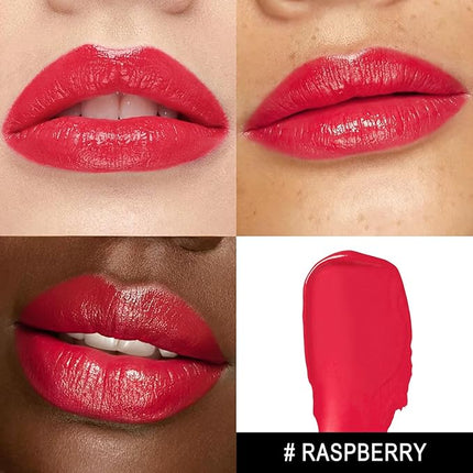 MAKI YIKA Moisture Red Lipstick for Women Hydrate Tinted Lip Balm for Dry Cracked Lips Weightless Glossy Lip Color Juicy Finish, MA066 Raspberry