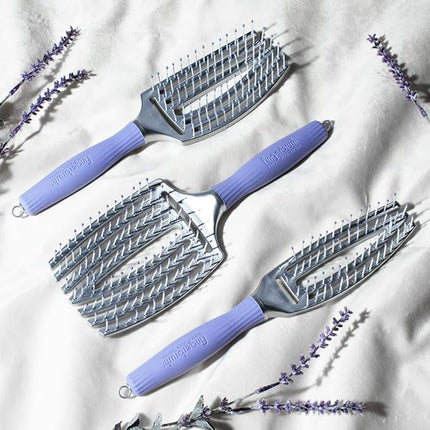 Olivia Garden Finger Brush Scalp-Hugging & Vented Paddle Hair Brush FB-LG (Large)