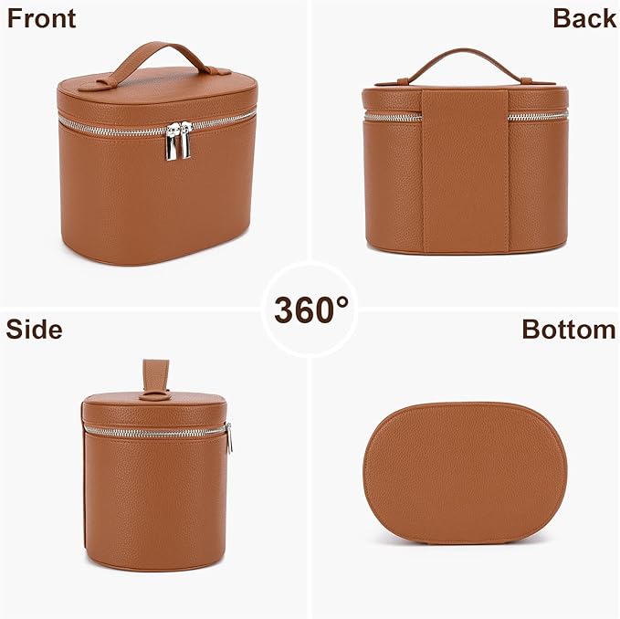 YFGBCX Makeup Bag Vanity Case with Removable Divider Travel Toiletry Bag Portable Cosmetic Bag Makeup Organizer Case