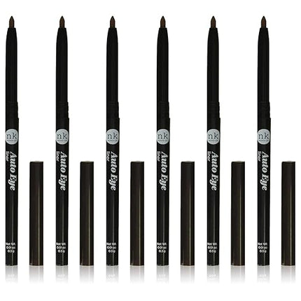 NICKA K NEW YORK NK Auto Eye Liner - (6-PACK) (AA02 - DARK BROWN)