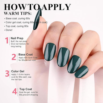 Imtiti Gel Nail Polish, Emma Emerald Green Gel Polish Soak Off Nail Art Manicure Salon DIY Nail Lamp Gel Nail Design Decoration at Home Gift for Women, 0.5 Fluid Ounces