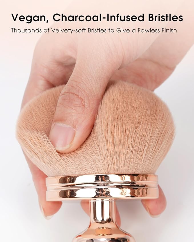 Blend & Blur Extra Large Body Makeup Brush for Self Tanner Tanning Lotion Sunscreen Applicator for Back Leg Makeup, Kabuki Foundation Brush for Liquid Cream Bronzer Brush for Cheeks Face Blush Brush