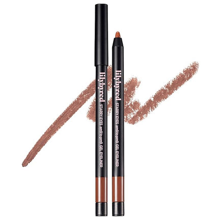 lilybyred Starry Eyes Am9 to Pm9 Gel Eyeliner | Korean Gel Eyeliner, Intense Color Payoff, Creamy Formula, Easy Blending, Built-in Sharpener, Smudge-Proof, Long-Lasting, 0.017 oz. (12 Walnut Brown)