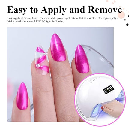 Imtiti Pearl Gel Nail Polish, 0.5 Fl.oz Violet Pink Color Soak Off UV LED Long-Lasting Gel Polish Nail Art Starter Manicure Salon DIY at Home 1Pcs