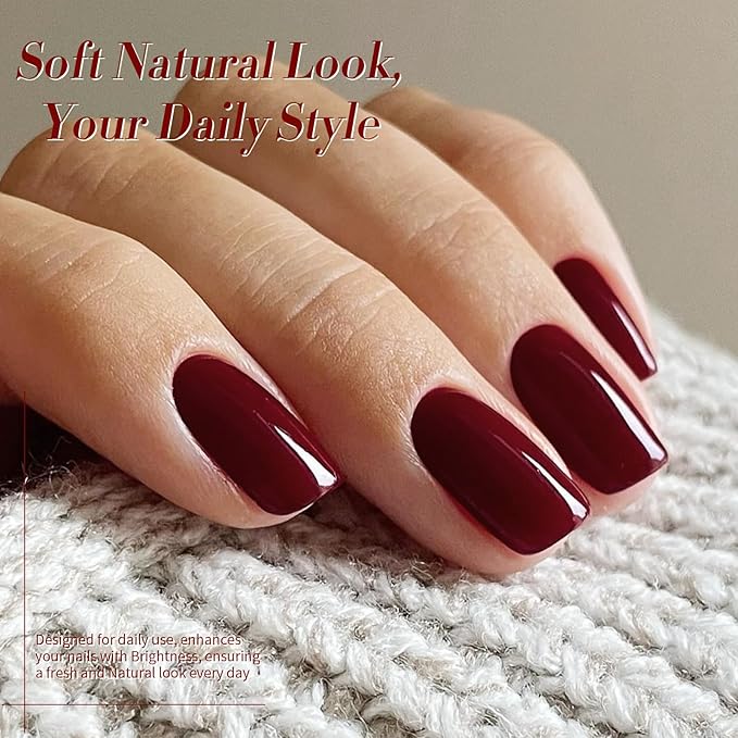 Born Pretty Red Gel Nail Polish Set 6Colors Dark Burgundy Wine Red Bloody Mary Collection Popular Shimmer Glitter Halloween Nail Gel Nails Art Design Minicure DIY Salon and Home 7ml