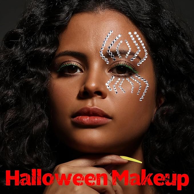 Teenitor Face Gems Self Adhesive Face Gems and Pearls for Makeup, Festival Jewels, Hair Gems, Rhinestone Stickers for Face, Eye, Makeup, Body