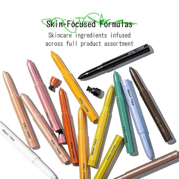 about-face Shadowstick – Long-Wear Cream Eyeshadow Stick – Matte & Pearly Finishes – Vegan, Cruelty-Free, Clean Beauty – 0.049 oz (Acidic- Pearly Chartreuse)