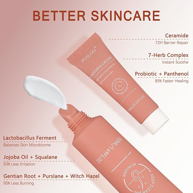 Facial Hair Removal Cream Kit for Women – Depilatory & Post Care Soothing Cream, 4 Min Painless & Flawless Face Hair Remover, Gentle Plant Formula for Sensitive Skin