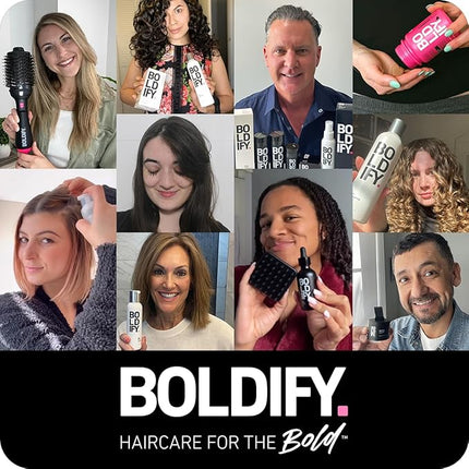 BOLDIFY Four Ended Hairline Powder Brush - Precision Hair Makeup Brush Set with Sponge Tip for Seamless Blending - Ideal as a Hair Concealer/Contour, Root Touch Up